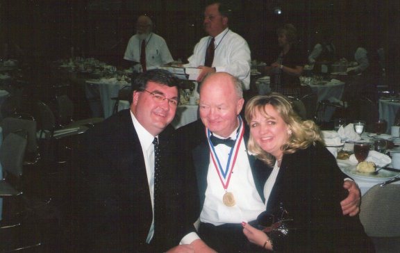 Melanie and myself with Dad at his induction into the Madison County Athletic Hall of Fame.  
